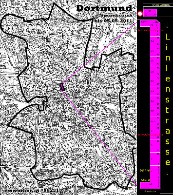 Karte gültig bis Mai 2012.<br />Danach wurde der Sperrbezirk (Verbot für Straßenprostitution) auf das ganze Stadtgebiet ausgedehnt.