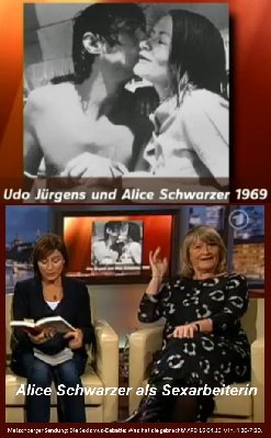 Schwarzers Outing als Prostituierte<br /><br />Screenshot Maischberger-Sendung